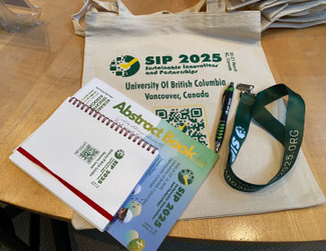 SIP 2025 participant conference kit at UBC Vancouver